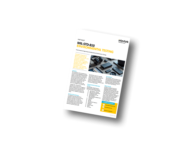 MIL-STD-810 Testing for Rugged Electronics | Fact Sheet
